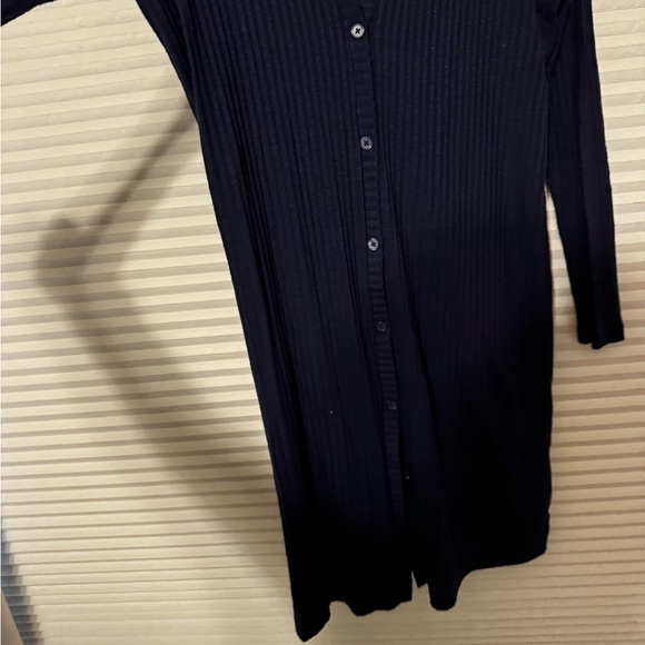 Like new navy a blue button up duster cardigan large - Picture 4 of 4